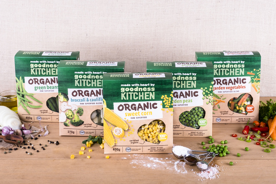 Introducing Goodness Kitchen Frozen Organic Vegetables