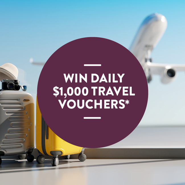 WIN daily $1,000 travel vouchers!
